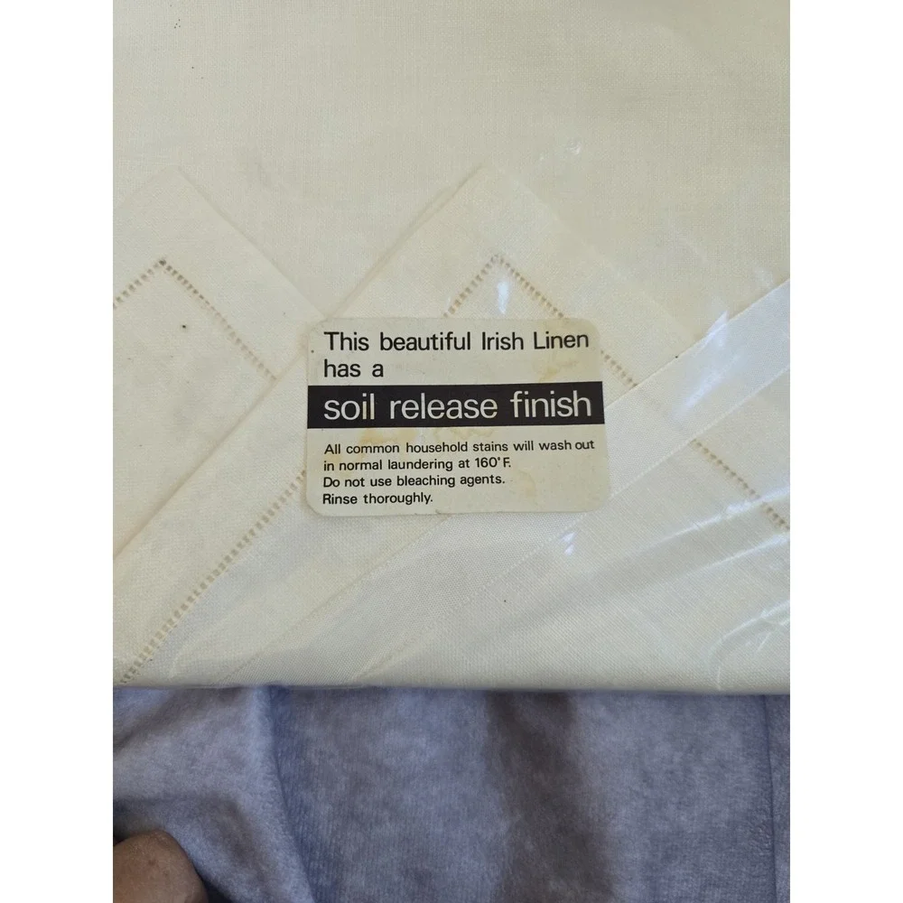 Vtg Marshall Field & Co All Pure Irish Linen Table Placemat Napkin Set Of 4